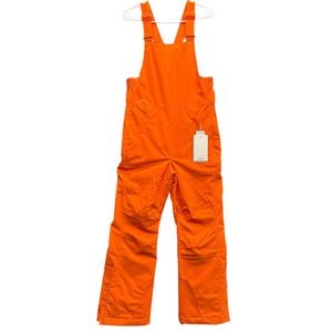 Halfdays Carson Bib Flame Orange Ski Snowboard Pants Womens Small Short